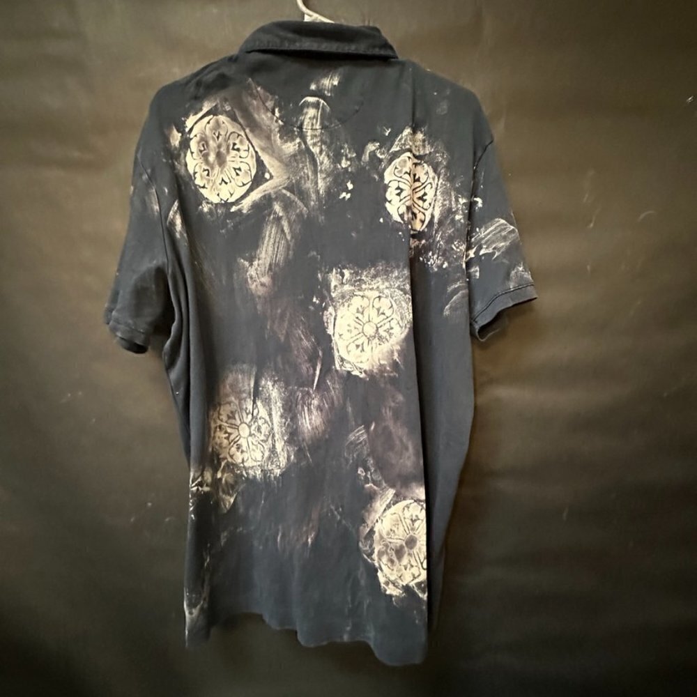 Tahari Polo Size XL Cotton Compass Nordic Handmade Viking Golf One of a Kind - Picture 5 of 5